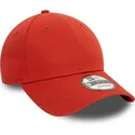 new-era-curved-brim-9forty-essential-red-adjustable-cap