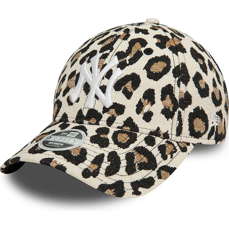 mutzen-gebogen-leopard-verstellbares-band-9forty-der-new-york-yankees-mlb-von-new-era