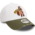 new-era-curved-brim-tasmanian-devil-9twenty-washed-looney-tunes-white-and-green-adjustable-cap