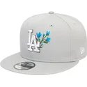 mutzen-flach-grau-snapback-9fifty-seasonal-flower-der-los-angeles-dodgers-mlb-von-new-era