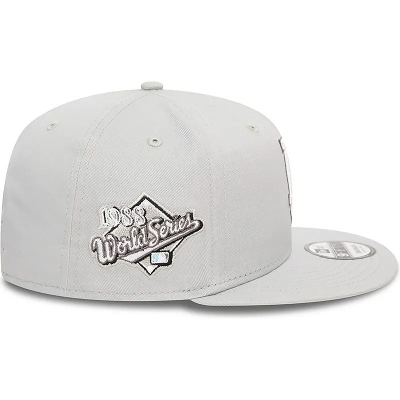 mutzen-flach-grau-snapback-9fifty-seasonal-flower-der-los-angeles-dodgers-mlb-von-new-era