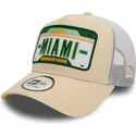 mutzen-gebogen-beige-snapback-a-frame-license-plate-der-miami-ciudades-y-playas-von-new-era
