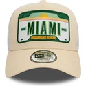 mutzen-gebogen-beige-snapback-a-frame-license-plate-der-miami-ciudades-y-playas-von-new-era