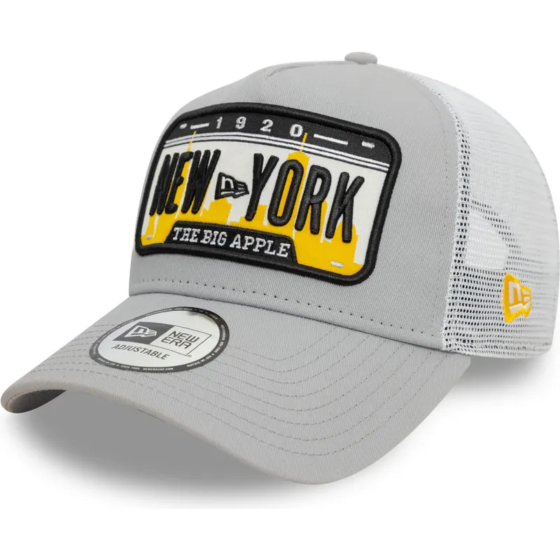 mutzen-gebogen-grau-snapback-a-frame-license-plate-der-new-york-ciudades-y-playas-von-new-era mutzen-gebogen-grau-snapback-a-frame-license-plate-der-new-york-ciudades-y-playas-von-new-era
