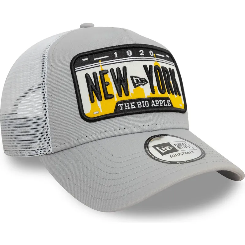 mutzen-gebogen-grau-snapback-a-frame-license-plate-der-new-york-ciudades-y-playas-von-new-era mutzen-gebogen-grau-snapback-a-frame-license-plate-der-new-york-ciudades-y-playas-von-new-era