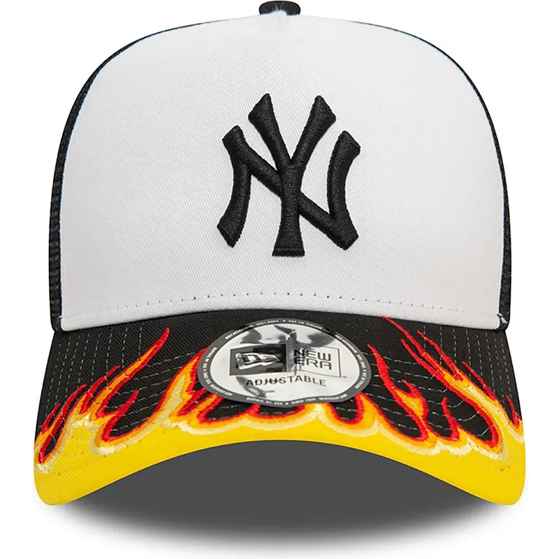 mutzen-gebogen-weiss-snapback-a-frame-flame-der-new-york-yankees-mlb-von-new-era mutzen-gebogen-weiss-snapback-a-frame-flame-der-new-york-yankees-mlb-von-new-era