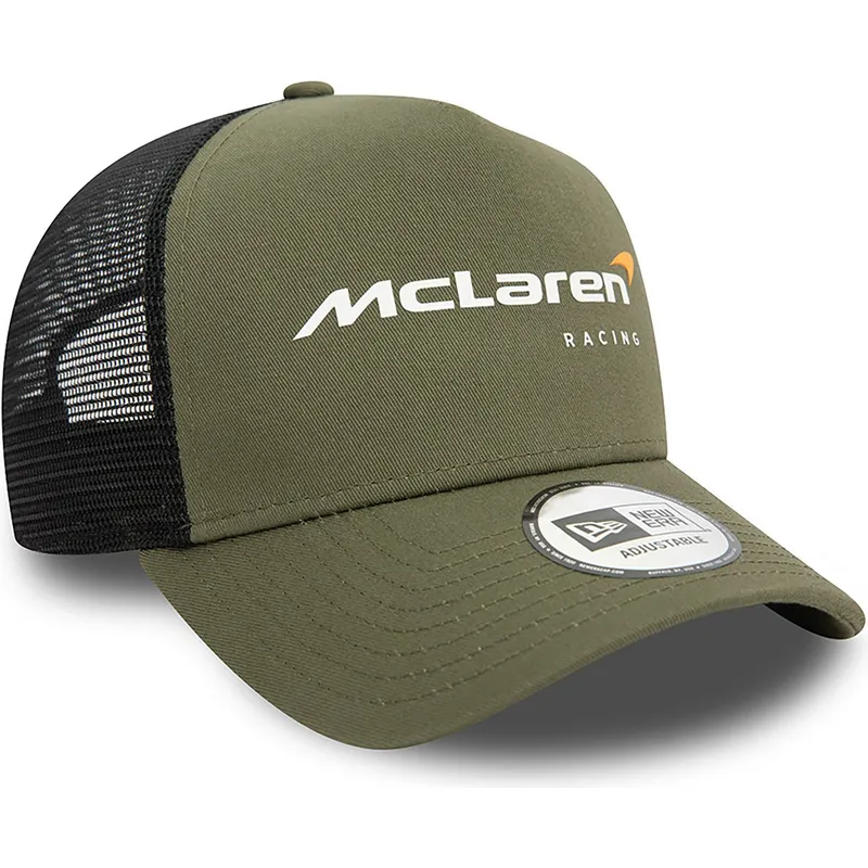grune-und-schwarze-trucker-kappe-a-frame-seasonal-von-mclaren-racing-formula-1-von-new-era