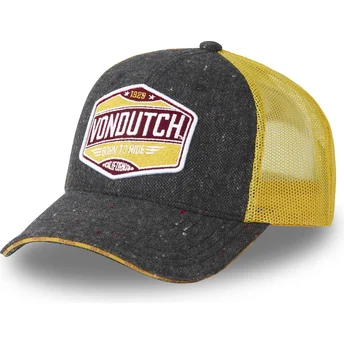 Von Dutch Trucker-Kappe grau und gelb MIXGREY02
