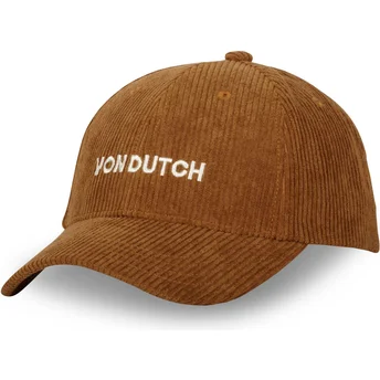 Von Dutch Curved Brim VEL24 CA Brown Adjustable Cap