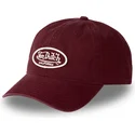 von-dutch-curved-brim-log-bur-maroon-adjustable-cap