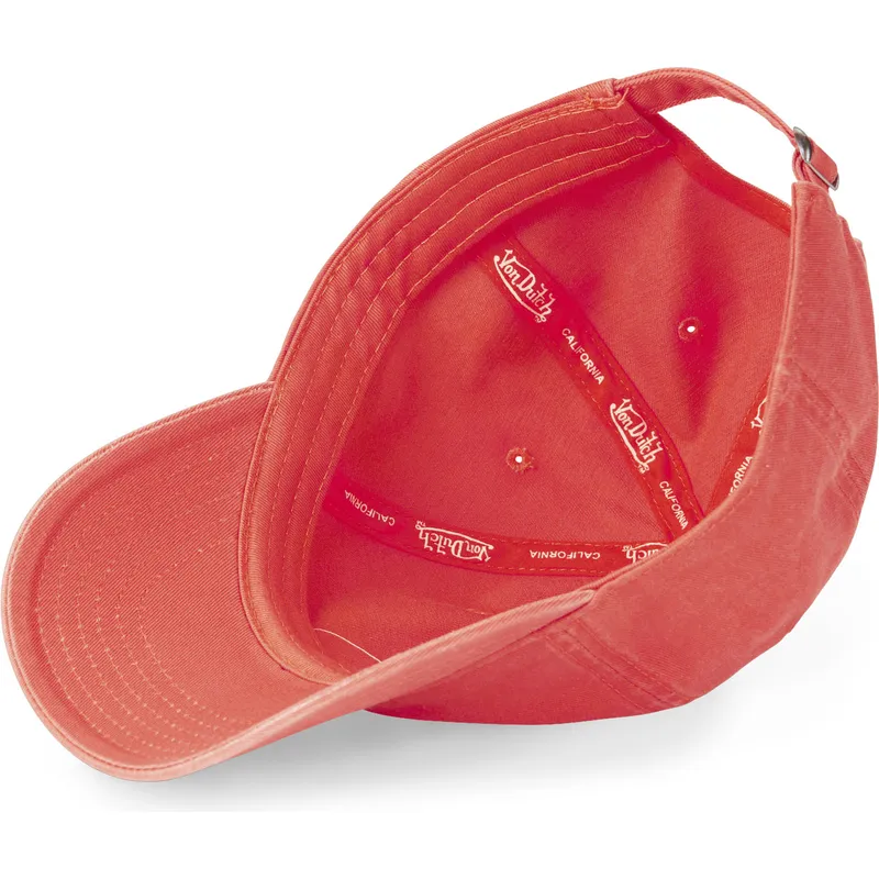 gebogene-orangefarbene-verstellbare-kappe-log-fla-von-von-dutch