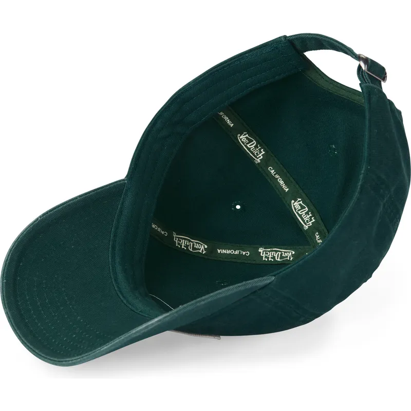 grune-verstellbare-curved-cap-log-for-von-von-dutch