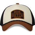 von-dutch-vint01-braune-und-schwarze-snapback-cap-mit-gebogenem-schirm