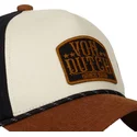 von-dutch-vint01-braune-und-schwarze-snapback-cap-mit-gebogenem-schirm