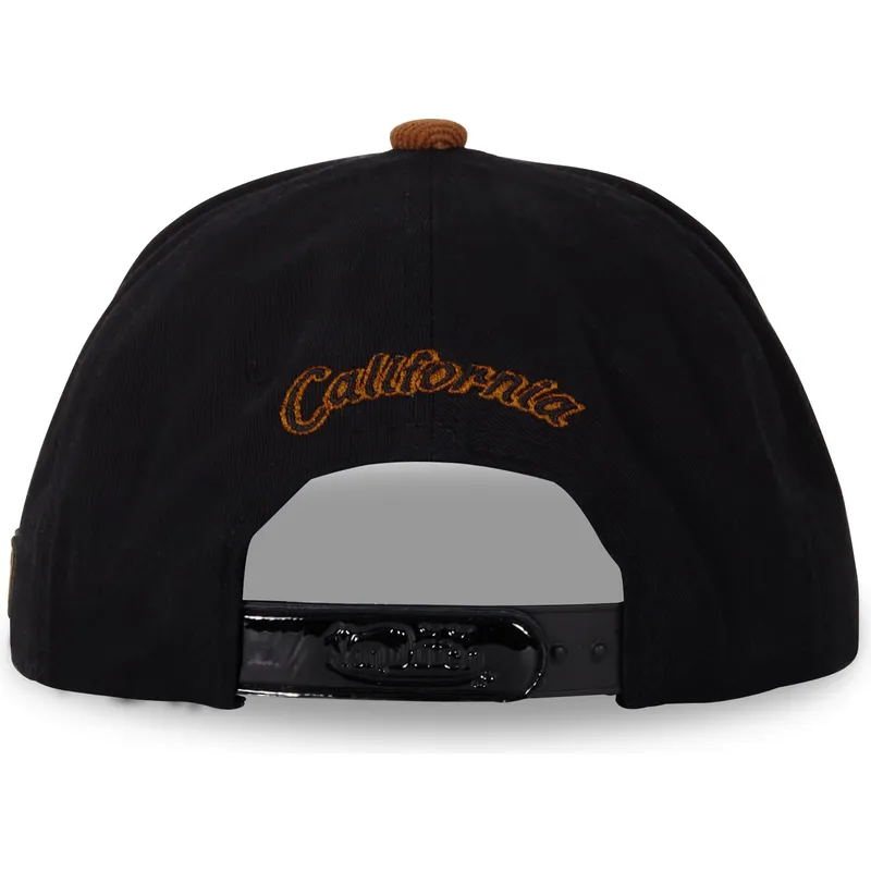 braune-und-schwarze-gebogene-snapback-kappe-vint01-von-von-dutch