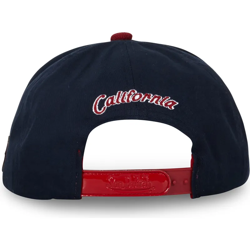 gebogene-beige-blaue-und-rote-snapback-kappe-vint02-von-von-dutch