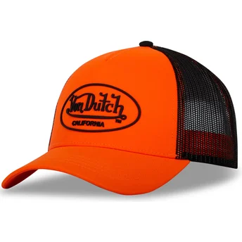 Von Dutch FLU O orange und schwarze Trucker-Kappe