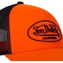von-dutch-flu-o-orange-schwarze-trucker-kappe