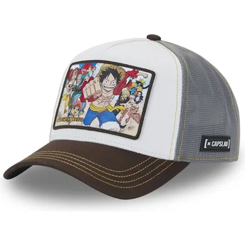 Mehrfarbige Trucker-Kappe Straw Hat Pirates OP4 PIR One Piece von Capslab