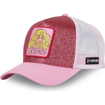 Capslab BA18 Barbie Pink and White Trucker Hat