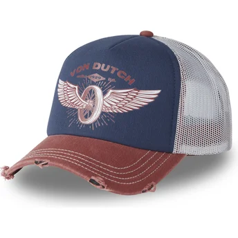 Von Dutch CREW19 blaue und braune Trucker-Kappe