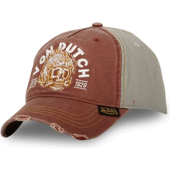 Braune und graue verstellbare Curved Cap FIR CB von Von Dutch