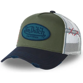 Von Dutch NAKA Trucker-Kappe in Grün, Weiß und Blau