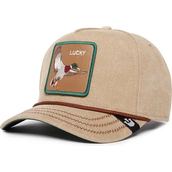 beige-snapback-kappe-mit-gebogenem-schirm-lucky-duck-canvas-the-farm-von-goorin-bros