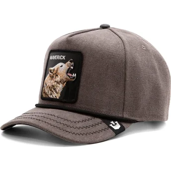 goorin-bros-the-farm-snapback-kappe-grau-wolf-maverick-howling-duck-canvas