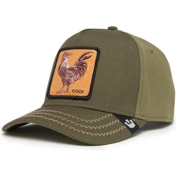 Goorin Bros. Curved Brim Rooster Cock Field 100 All Season Wool The Farm Green Snapback Cap