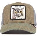 mehrfarbige-trucker-kappe-eule-wise-ass-moon-owl-uk-plaid-the-farm-von-goorin-bros