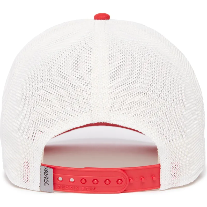 trucker-cap-weiss-und-rot-dobermann-hund-beware-the-suede-doberman-the-farm-von-goorin-bros