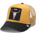 goorin-bros-gelbe-und-schwarze-trucker-kappe-buey-the-dead-skull-eco-brutalism-the-farm