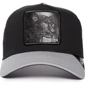schwarze-und-graue-panther-trucker-kappe-the-black-panther-big-cats-the-farm-von-goorin-bros