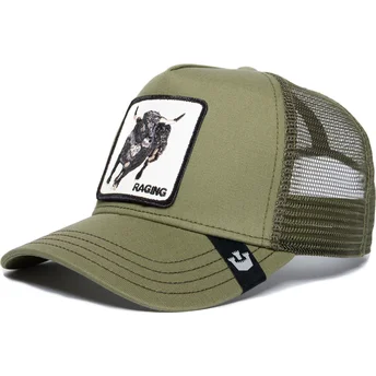 Goorin Bros. Bull Raging Road Rage Truckin The Farm Green Trucker Hat