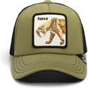 goorin-bros-fierce-cat-teefs-ausgestorbene-the-farm-grune-und-schwarze-trucker-kappe-fur-jungen-sabelzahn