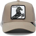 trucker-cap-beige-pferd-the-stallion-the-farm-von-goorin-bros