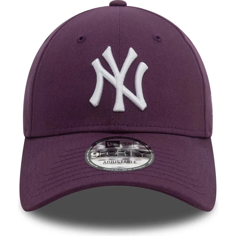 verstellbare-violette-9forty-league-essential-kappe-der-new-york-yankees-mlb-von-new-era