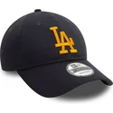 verstellbare-marineblaue-kappe-mit-gebogenem-schirm-und-gelbem-logo-9twenty-league-essential-der-los-angeles-dodgers-mlb-von-new