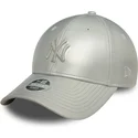 mutzen-gebogen-grau-verstellbares-band-plateada-plateado-9forty-midi-pu-der-new-york-yankees-mlb-von-new-era