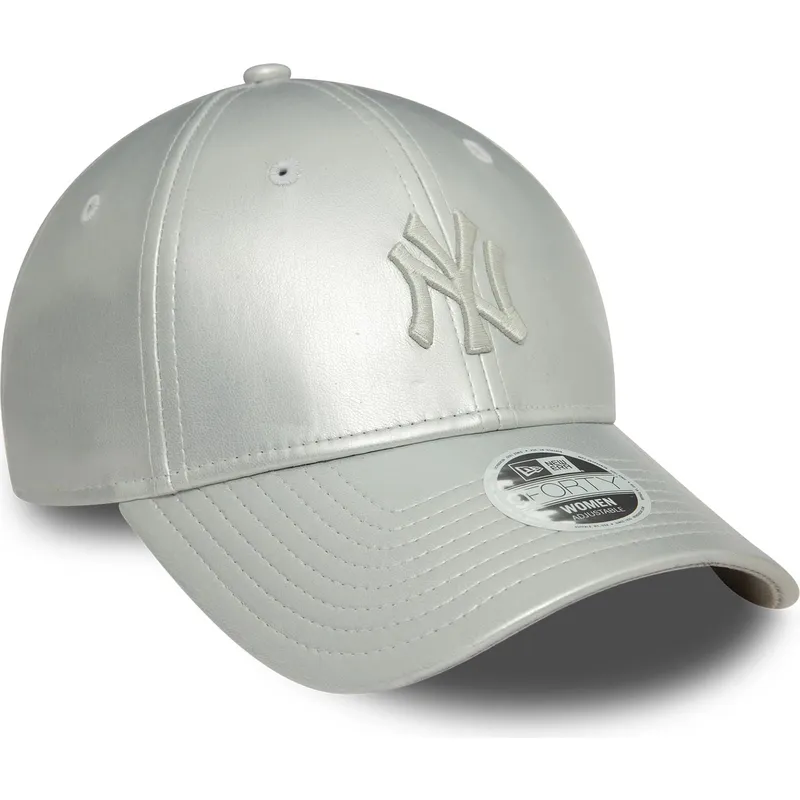 mutzen-gebogen-grau-verstellbares-band-plateada-plateado-9forty-midi-pu-der-new-york-yankees-mlb-von-new-era