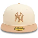 59fifty-new-york-yankees-mlb-side-patch-kappe-in-beige-und-braun-von-new-era