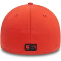 new-era-39thirty-league-essential-new-york-yankees-mlb-orange-gebogener-fit-kappe-mit-schwarzem-logo