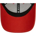 verstellbare-orangefarbene-9forty-kappe-mit-gebogenem-schirm-und-flower-icon-der-chicago-bulls-nba-von-new-era