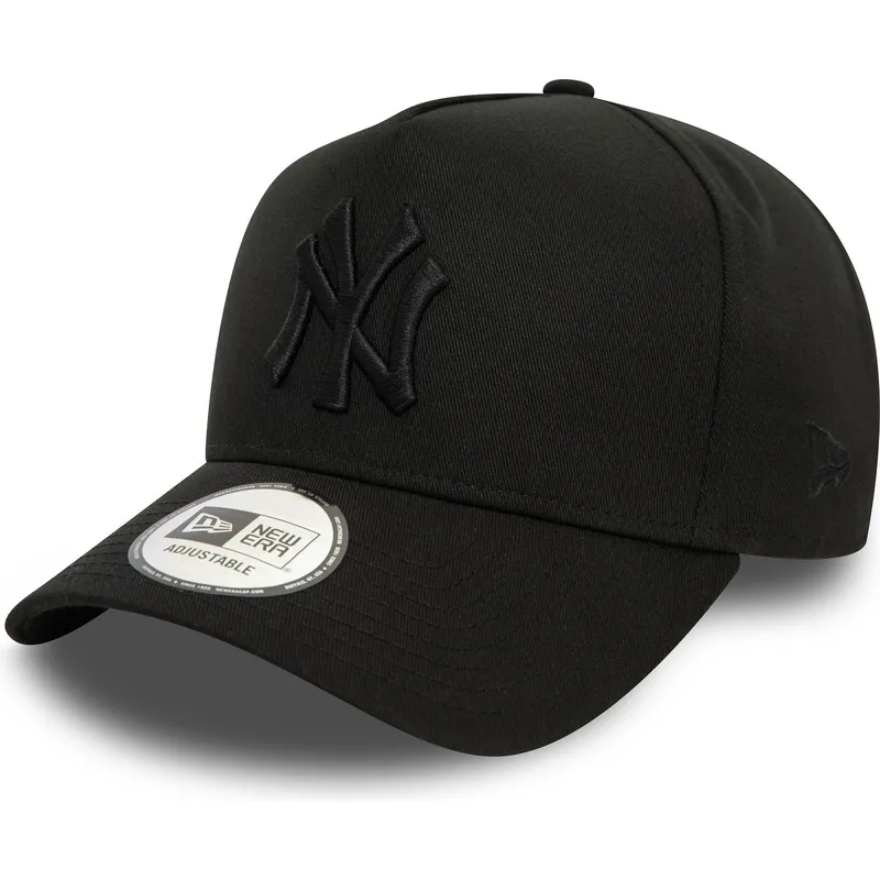 schwarze-9forty-e-frame-monochrome-snapback-kappe-mit-gebogenem-schirm-und-schwarzem-logo-der-new-york-yankees-mlb-von-new-era