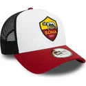 weisse-schwarze-und-rote-9forty-e-frame-core-trucker-cap-associazione-sportiva-roma-serie-a-von-new-era