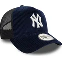 new-era-new-york-yankees-mlb-9forty-a-frame-cord-trucker-cap-in-marineblau