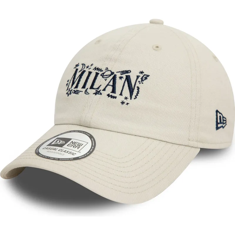 beige-verstellbare-kappe-9twenty-scribble-von-ac-milan-serie-a-von-new-era