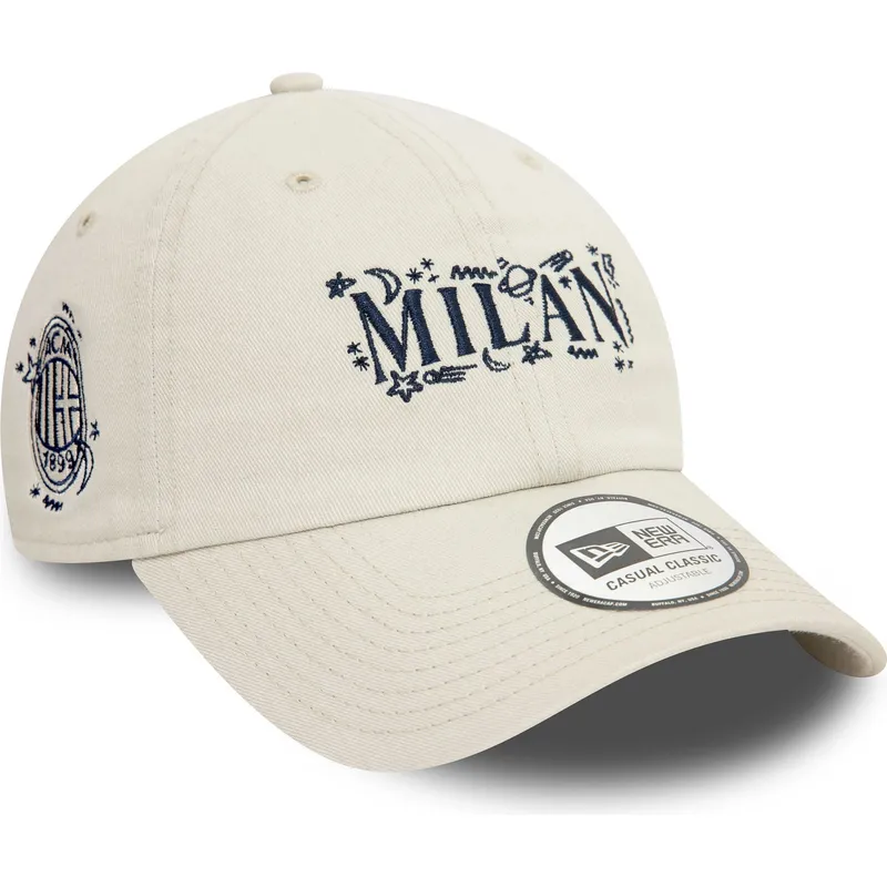 beige-verstellbare-kappe-9twenty-scribble-von-ac-milan-serie-a-von-new-era