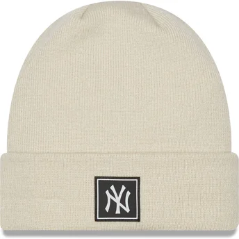 Beige Team Cuff Mütze der New York Yankees MLB von New Era